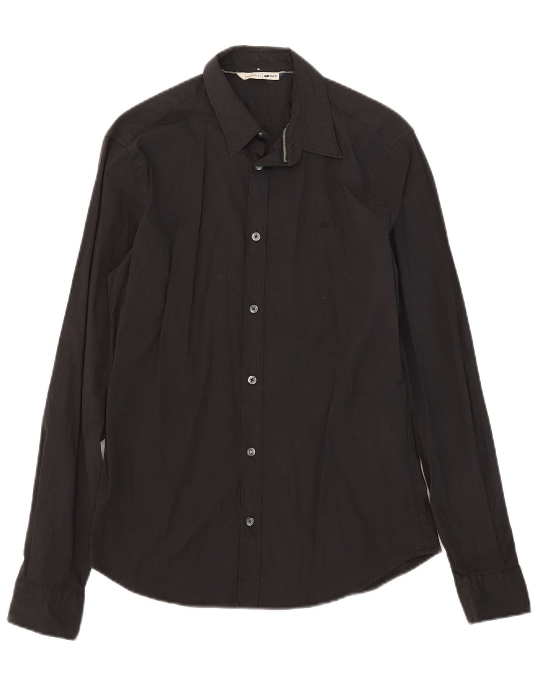 Camisa Gas Hombre Pequeña Algodón Negro