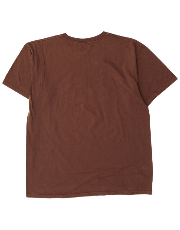 Hard Rock Cafe Hombres Santo Domingo Camiseta Gráfica Top Grande Algodón Marrón