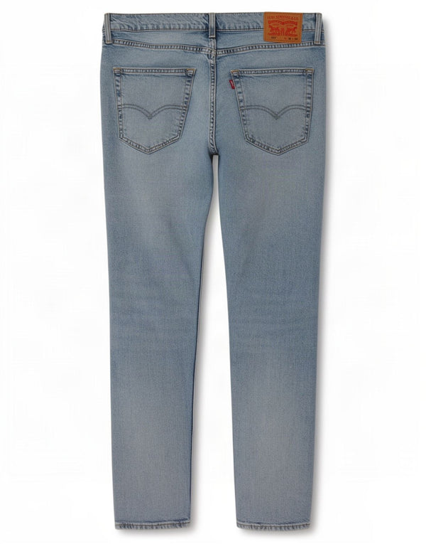Levi's Mens 512 Vaqueros cónicos delgados desgastados W36 L32 Algodón azul