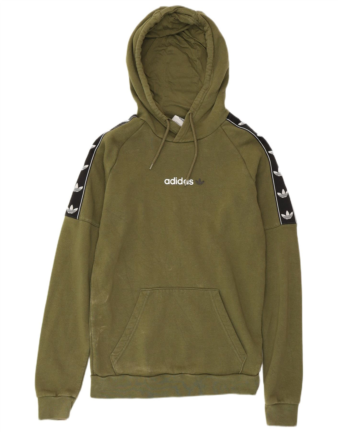 ADIDAS Hombre Graphic Sudadera con capucha Jumper XS Caqui Colorblock Algodón