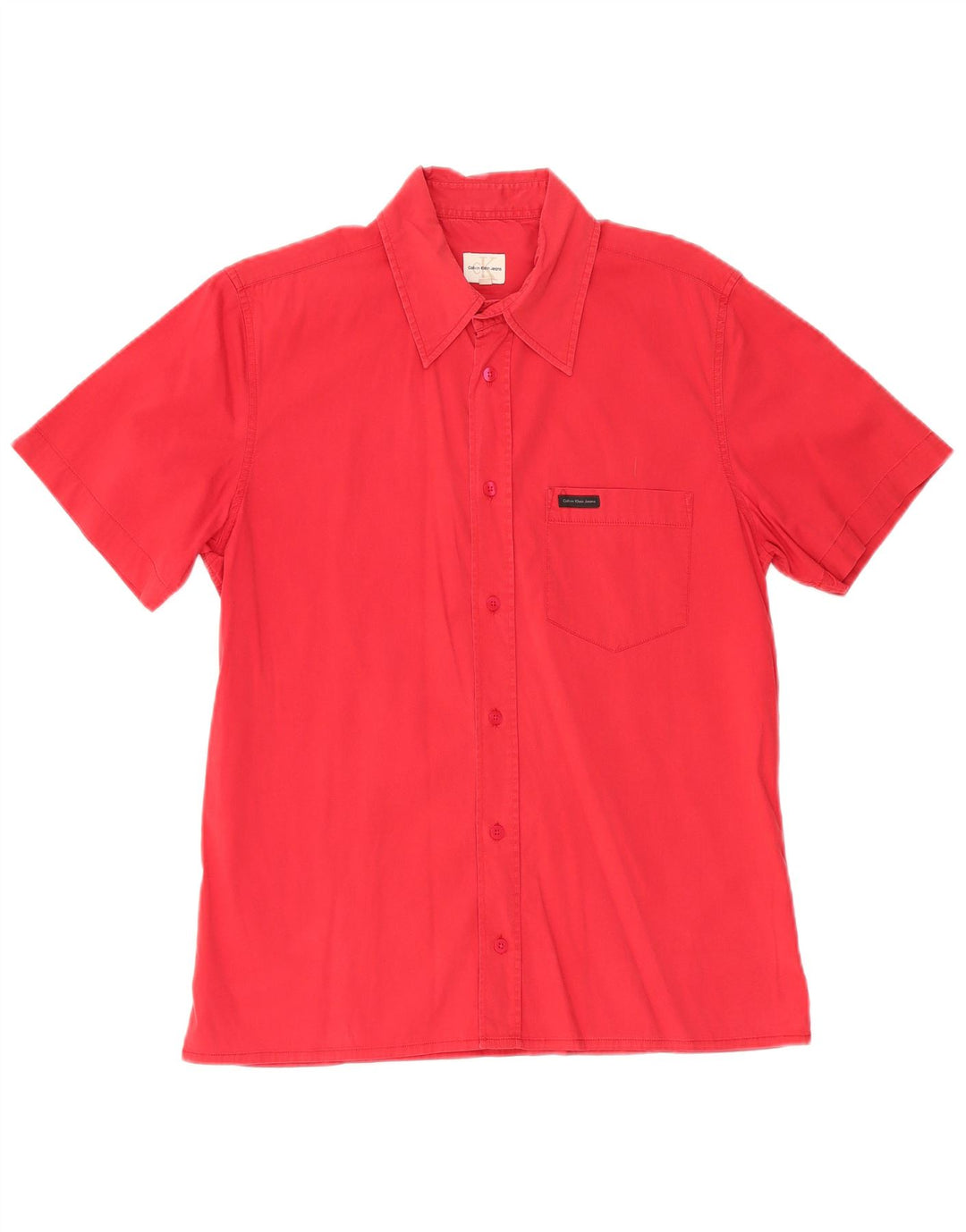 CALVIN KLEIN JEANS Camisa de manga corta para hombre Grande Rojo