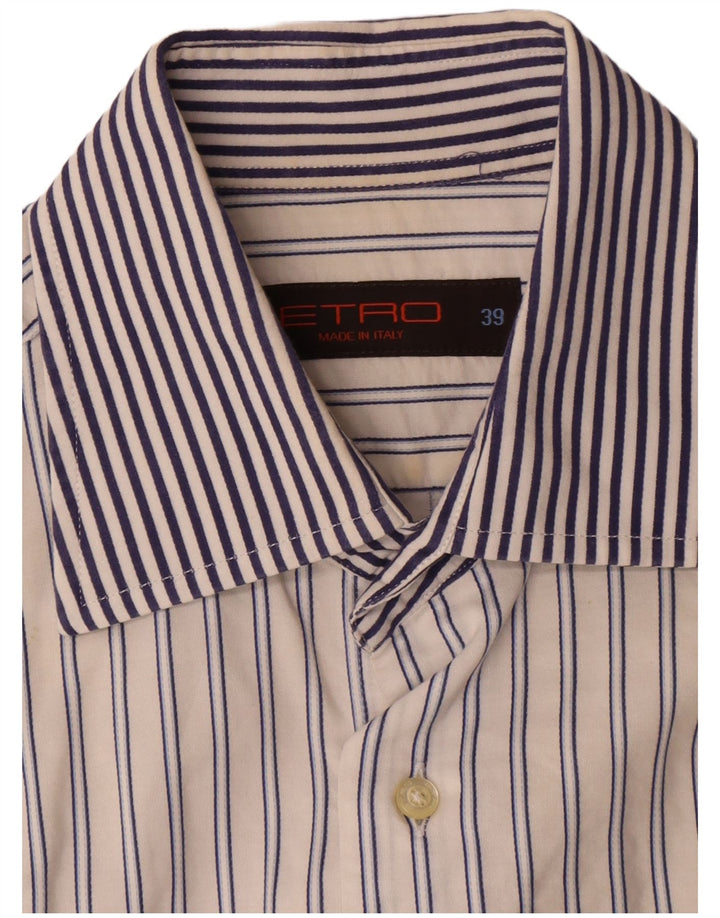 Camisa Etro Hombre Talla 39 Mediana Rayas Blancas