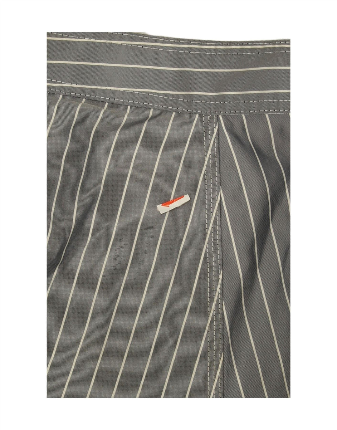 SUNDEK Womens Swimming Shorts UK 14 Large  Grey Pinstripe Polyester