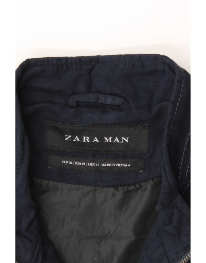 Zara Hombre Cazadora Bomber UK 42 XL Azul Marino