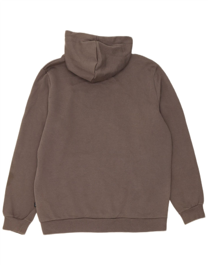 Puma Hombre Sudadera Con Capucha Gráfica Jersey De Algodón Gris Medio