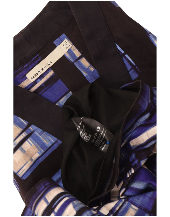Karen Millen Vestido básico sin mangas para mujer UK 42 Azul medio Geométrico