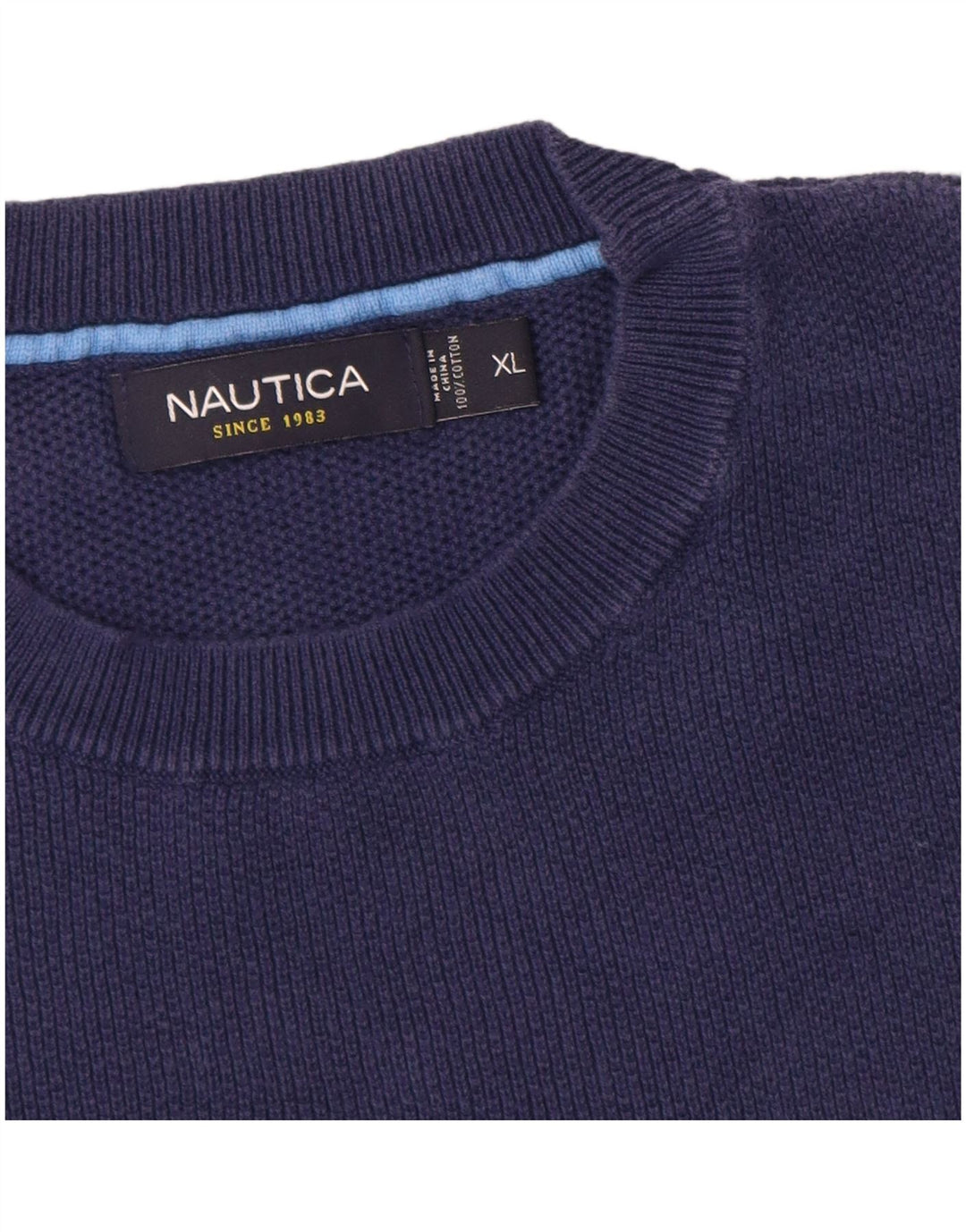 NAUTICA Jersey de Cuello Redondo para Mujer UK 40 XL Algodón Azul Marino