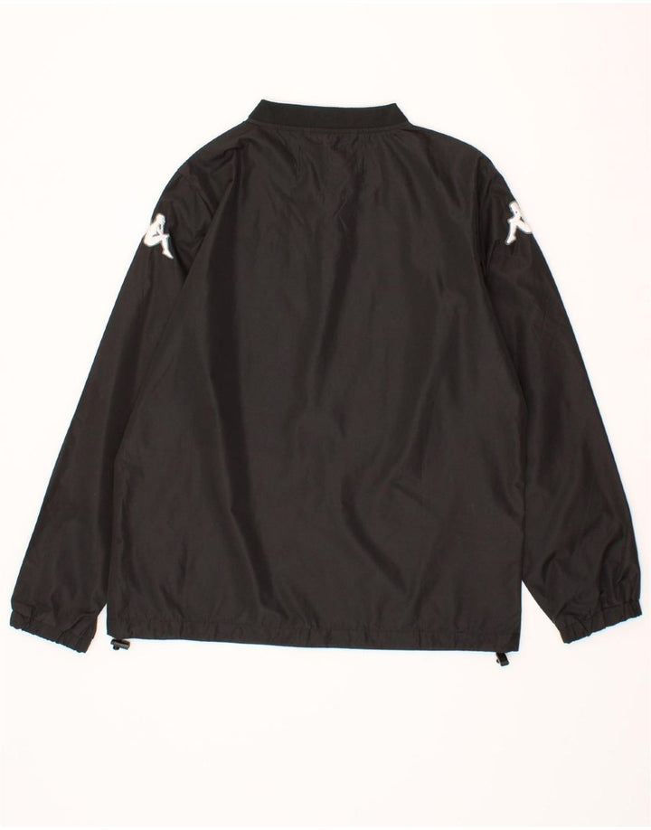 KAPPA Boys Pullover Tracksuit Top 13-14 Years Black Polyester Vintage Kappa and Second-Hand Kappa from Messina Hembry 