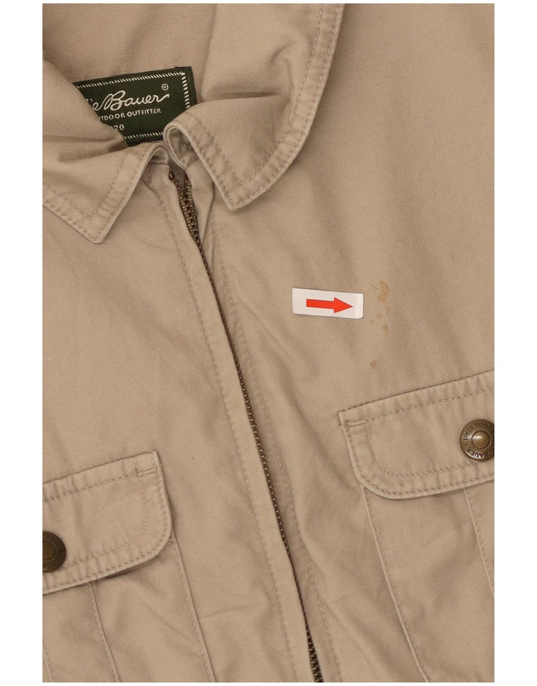 Eddie Bauer Chaqueta utilitaria para mujer Reino Unido 12 Algodón beige medio