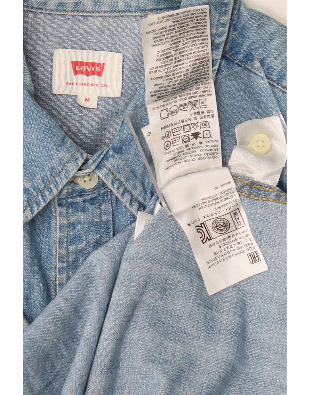 LEVI'S Camisa Vaquera De Algodón Azul Medio Hombre