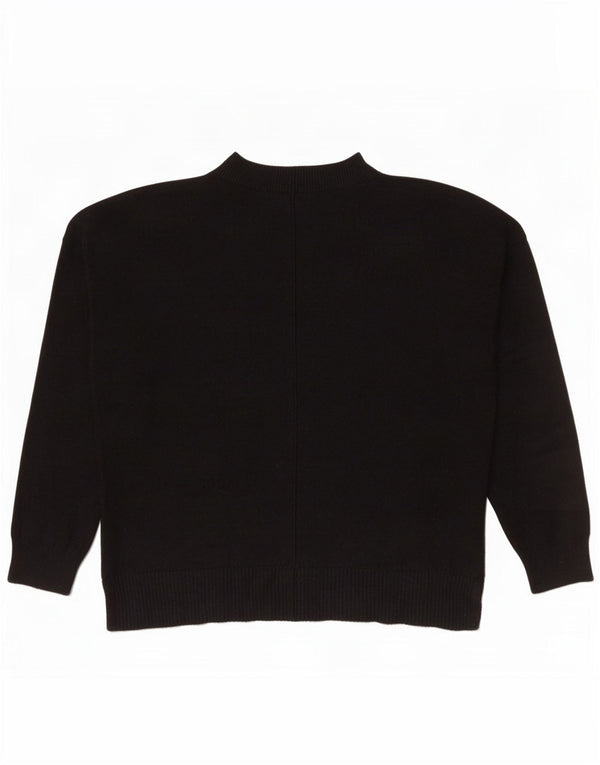 Oasis - Jersey de cuello redondo para mujer, talla 40, talla mediana, viscosa negra
