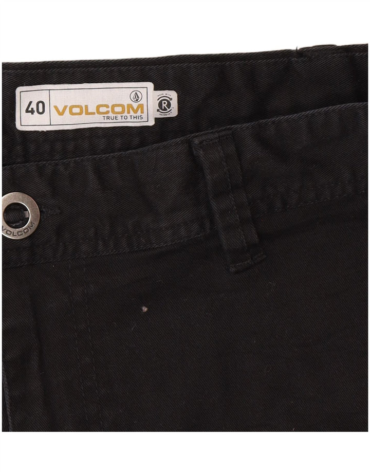 Volcom Pantalones cortos chinos para hombre W40 XL Algodón negro