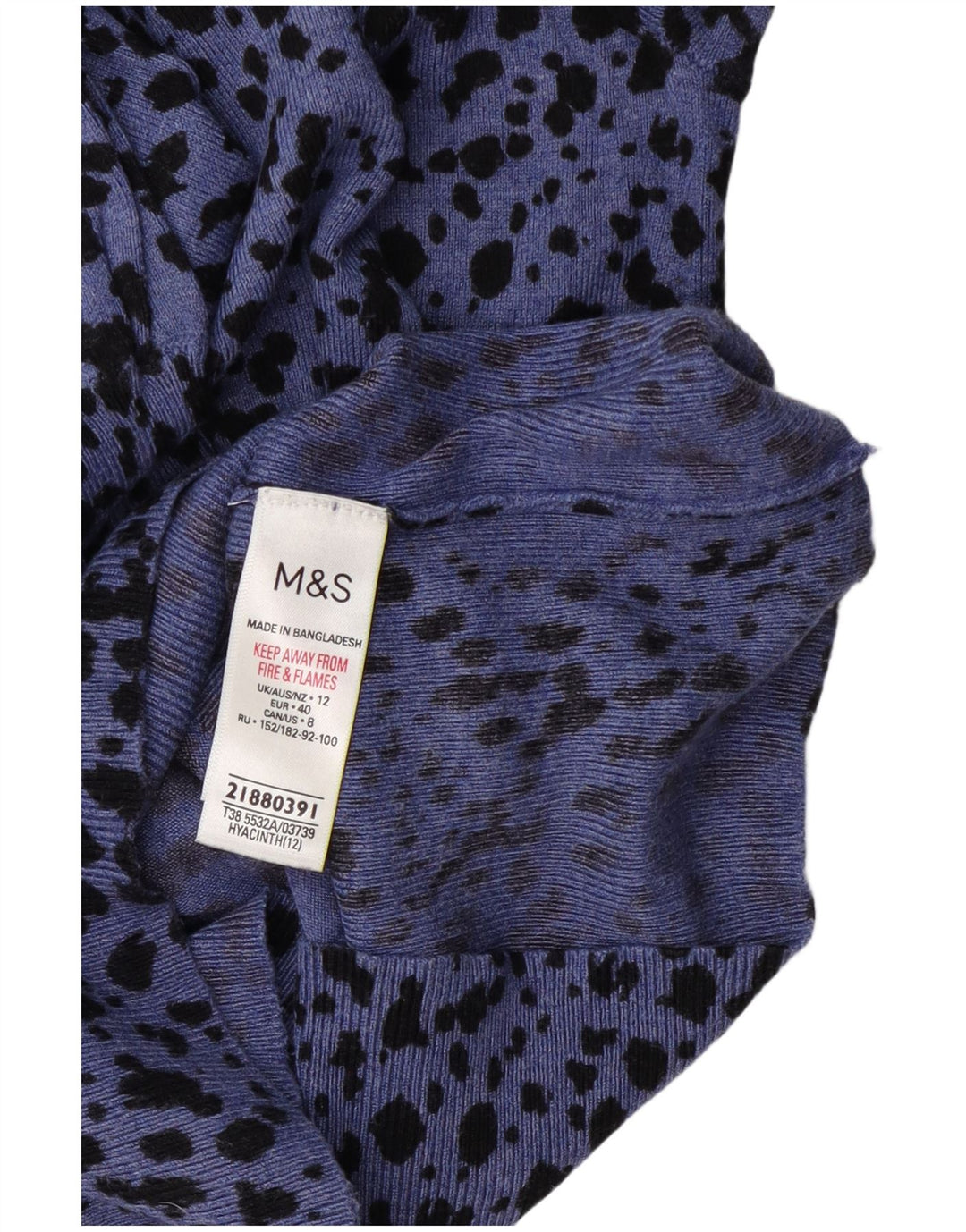 Marks & Spencer Jersey con Cuello Barco para Mujer UK 40 Azul Medio
