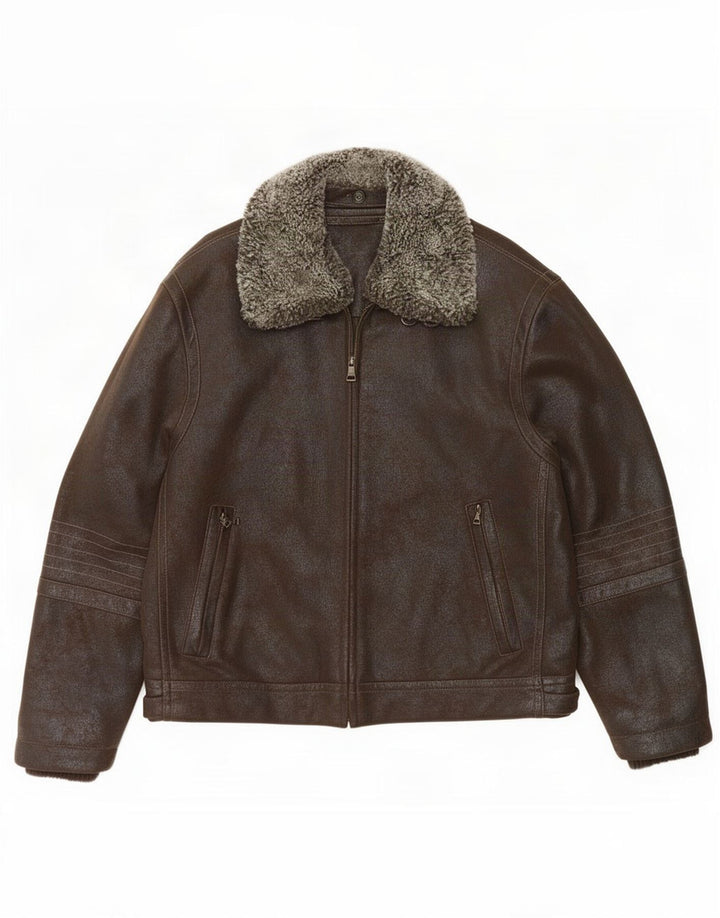 Stones Chaqueta Bomber para Hombre UK 42 XL Marrón Poliéster