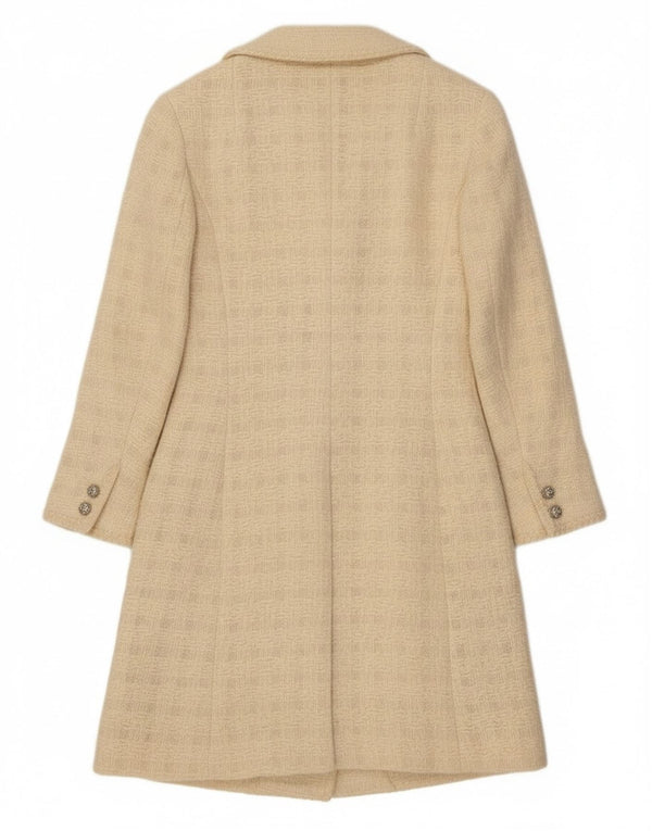 Abrigo exclusivo para mujer UK 40 Small Off White Check