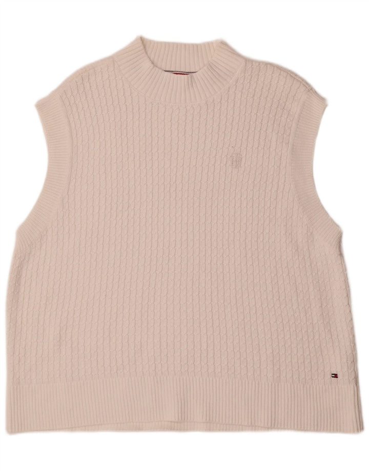 Tommy Hilfiger Hombre Chaleco Tank Top XL Blanco Algodón