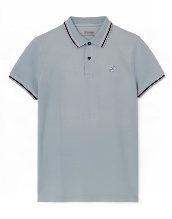 Polo Lotto Hombre Grande Azul Algodón