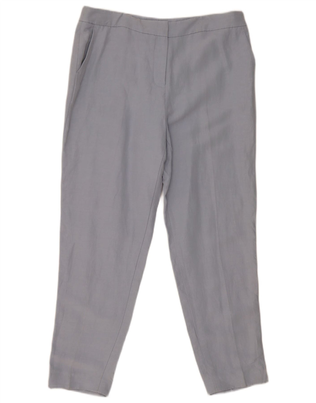 HOBBS Pantalones chinos cónicos de cintura alta para mujer UK 40 Large W34 L28 Azul