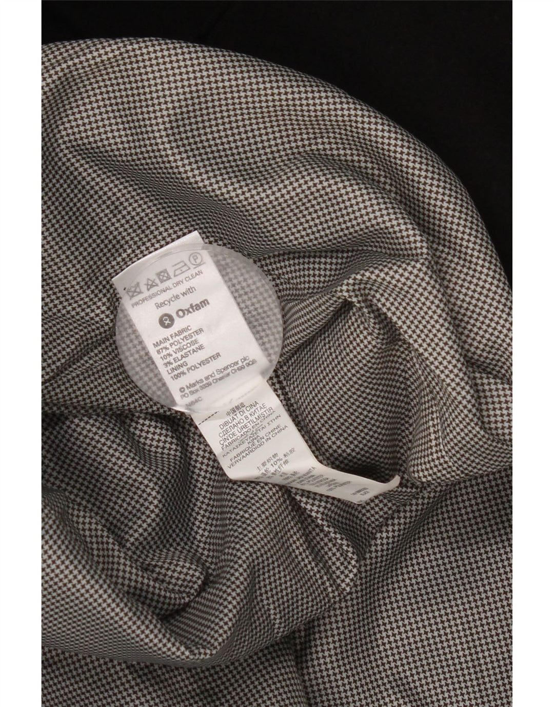 Marks & Spencer Abrigo cruzado para mujer UK 44 Grande Poliéster negro