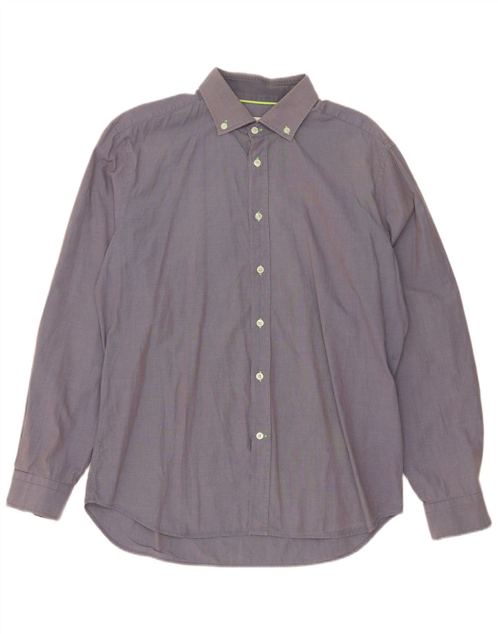 Jeckerson Camisa Hombre XL Azul Cuadros Algodón