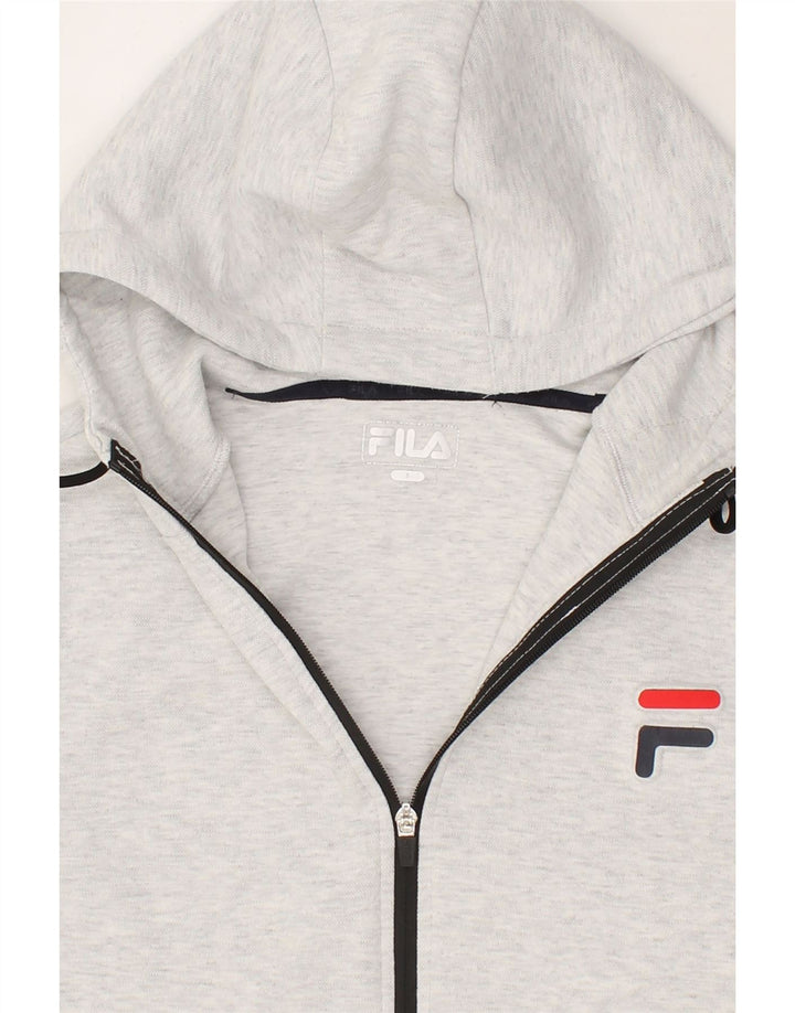 FILA Mens Zip Hoodie Sweater Small Grey Vintage Fila and Second-Hand Fila from Messina Hembry 