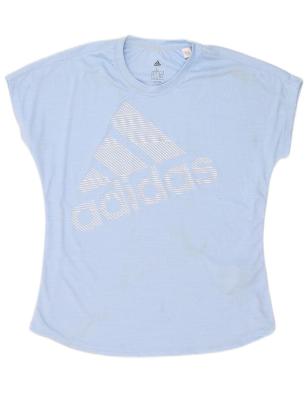 Adidas Camiseta Gráfica Mujer UK 40/40 Grande Poliéster Azul