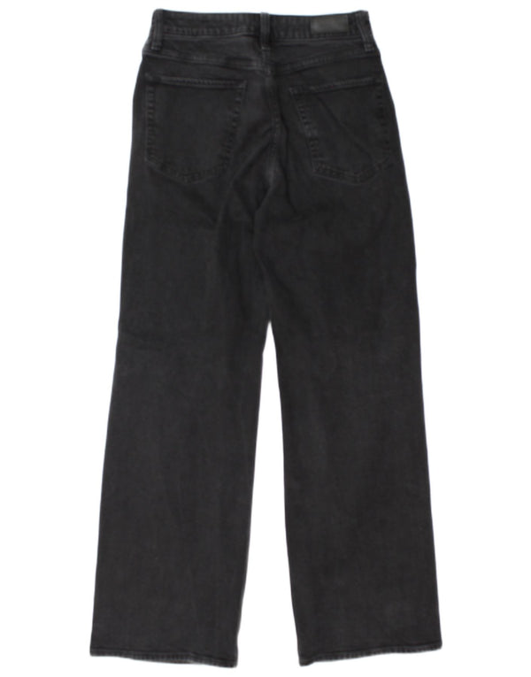 HOLLISTER Womens Baggy Distressed Straight Jeans US 3 Small W26 L32 Grey