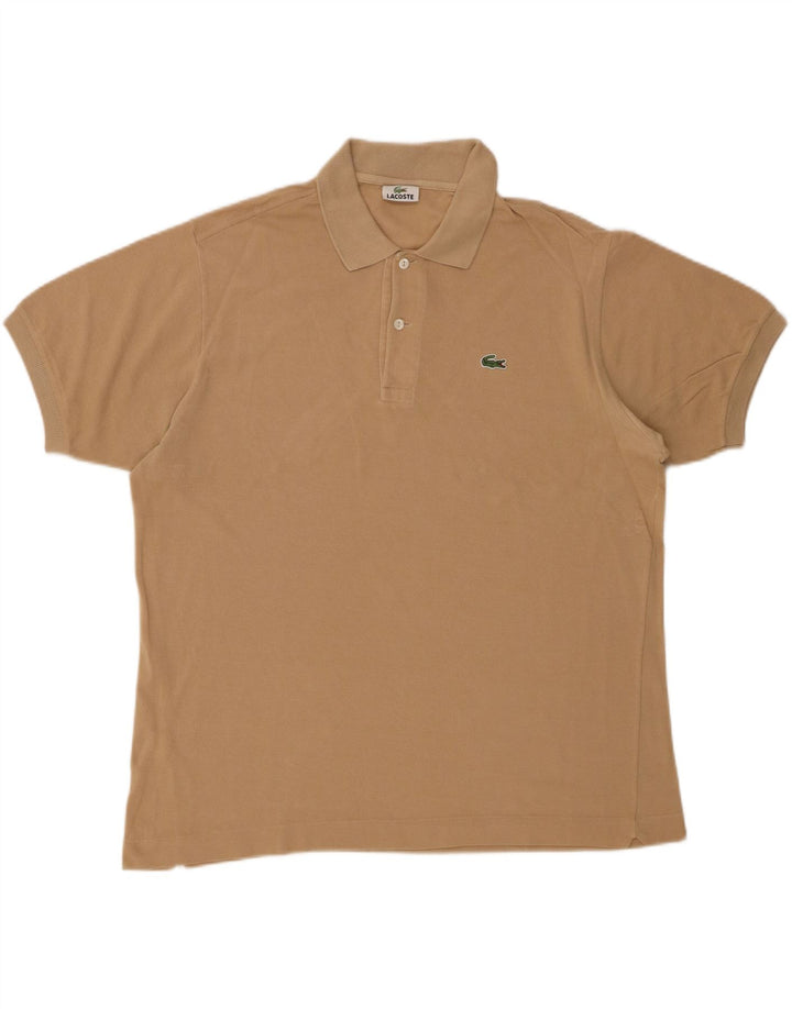 LACOSTE Polo para hombre talla 5 grande algodón beige