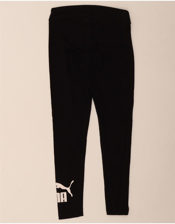 PUMA Leggings gráficos para mujer UK 12 Mediano Algodón negro
