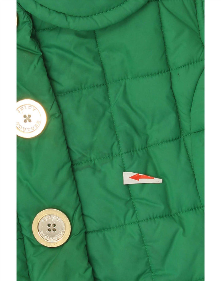 Juicy Couture Chaleco acolchado para mujer UK 44 Poliéster verde medio