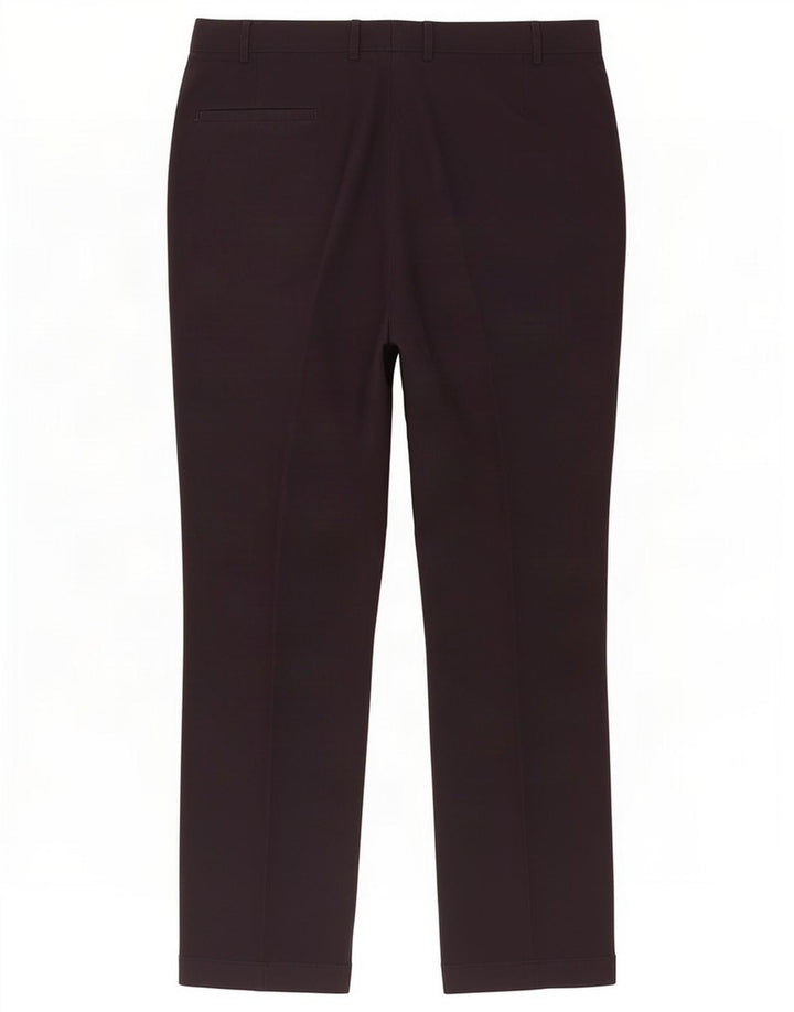 Marks & Spencer Pantalón de traje con pinzas para hombre W40 L33 Poliéster azul marino