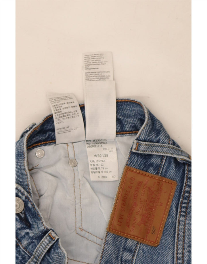 Levi's Hombre 501 Vaqueros Rectos W30 L28 Algodón Azul