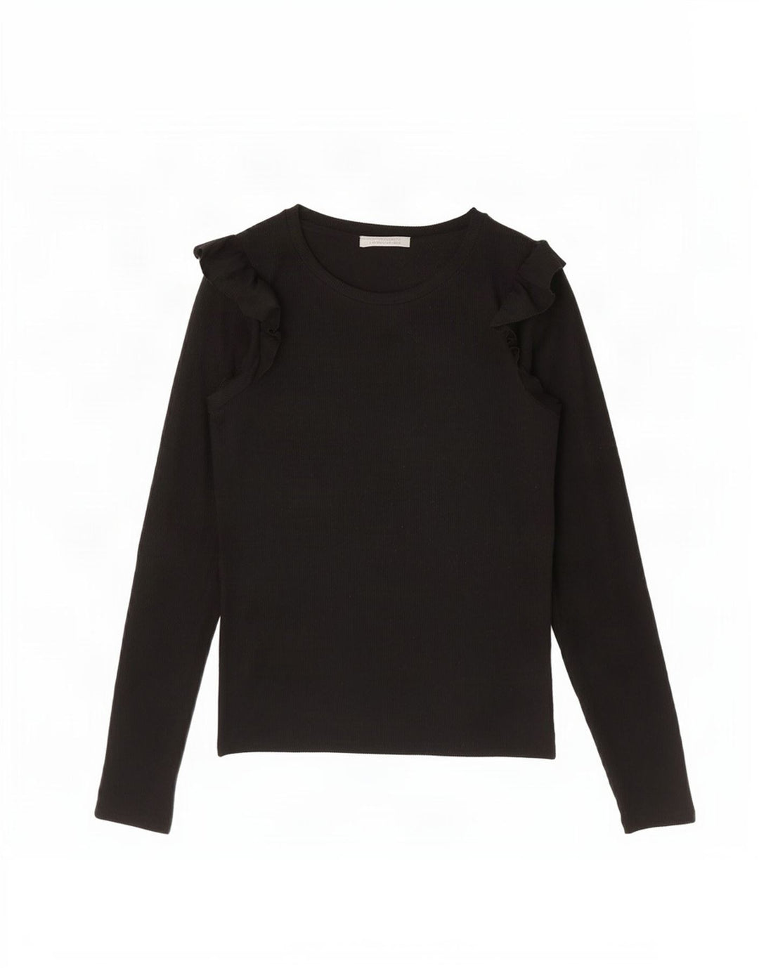 Zara Mujer Trafaluc Top Manga Larga UK 42 Medium Negro