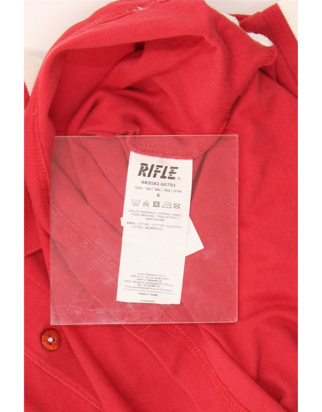 Rifle Polo Hombre Pequeño Algodón Rojo