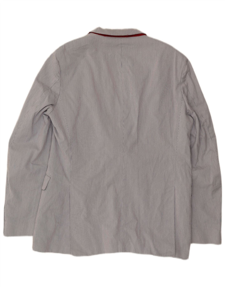 Tommy Hilfiger Chaqueta tipo blazer de 2 botones para hombre IT 50 Large Grey Pinstripe