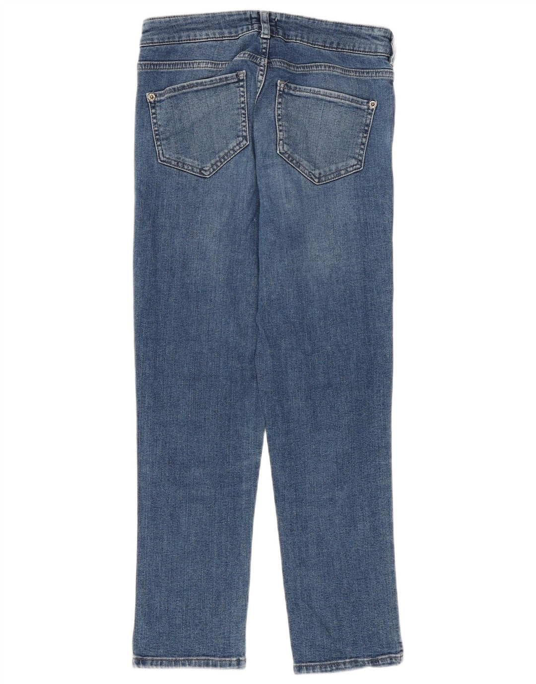 White Stuff Vaqueros Cortos Rectos para Mujer EU 36 Small W26 L24 Algodón Azul