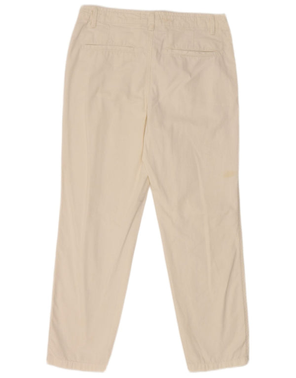 Zara Pantalón chino recto para mujer EU 38 Small W28 L26 Blanco