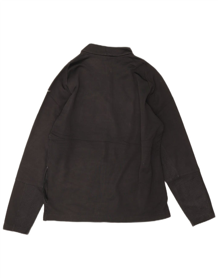 NIKE Hombre Therma-Fit Zip Neck Sudadera Jumper Medium Negro Poliéster