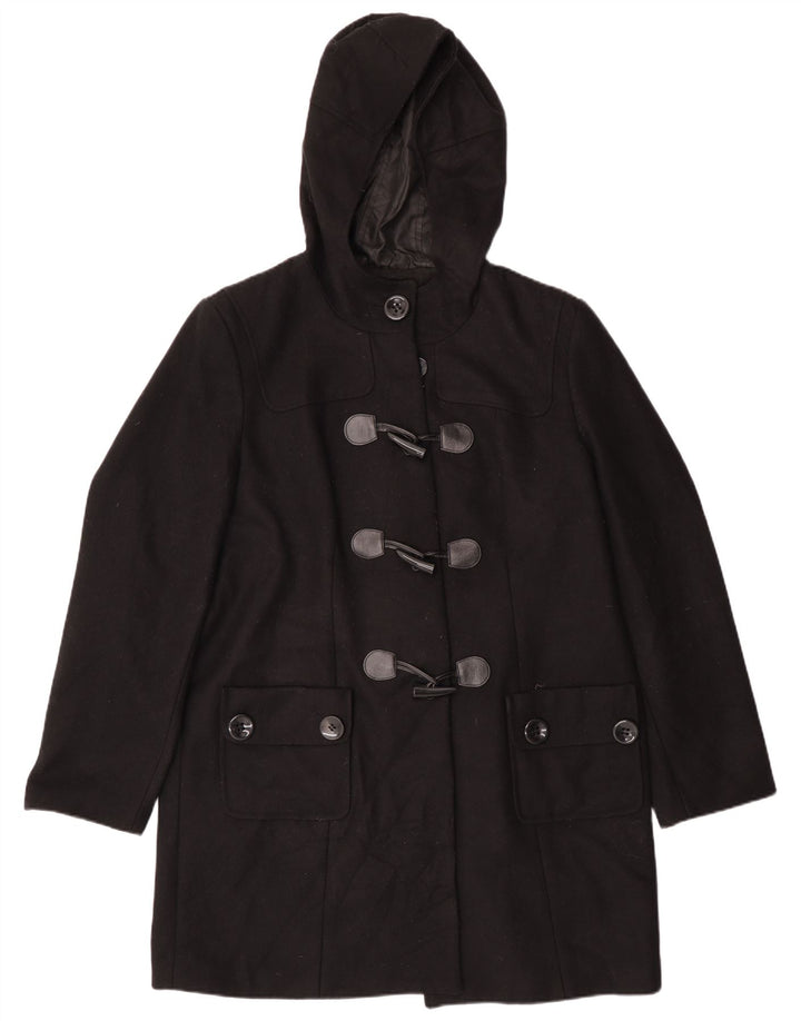Style&Co Trenca con capucha para mujer UK 46 Large Lana negra