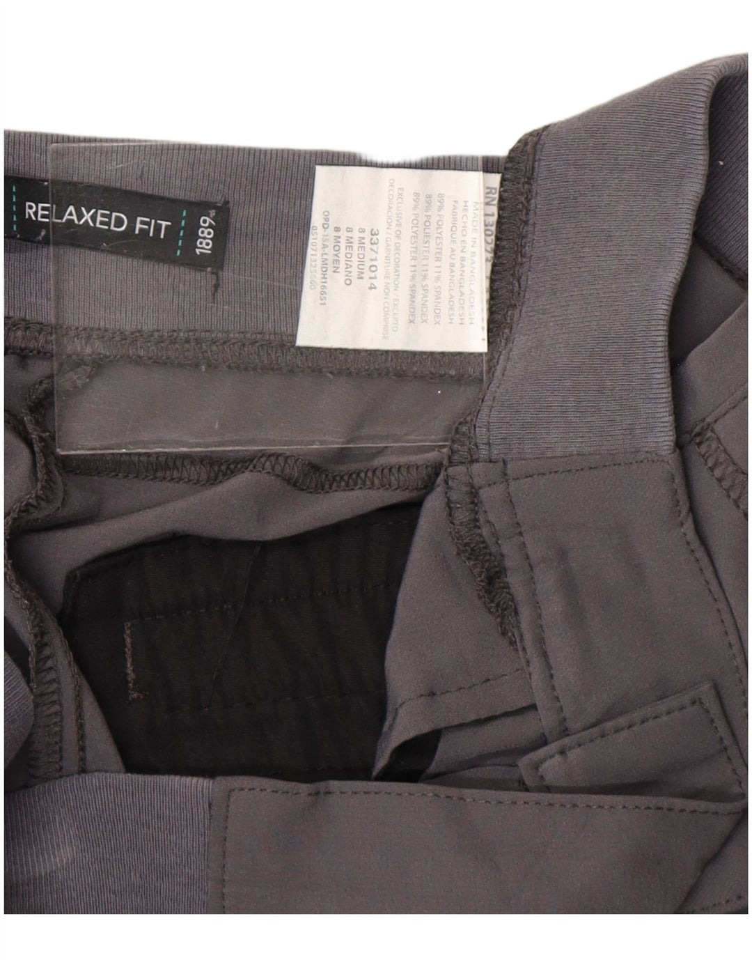 LEE Pantalones Capri de Ajuste Relajado para Mujer US 8 Mediano W30 L20 Poliéster Gris