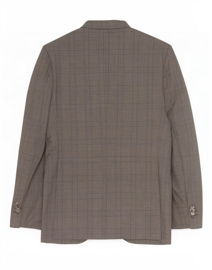 Massimo Dutti Chaqueta Blazer De 2 Botones Para Hombre EU 46 Small Gris Lana Pata De Gallo