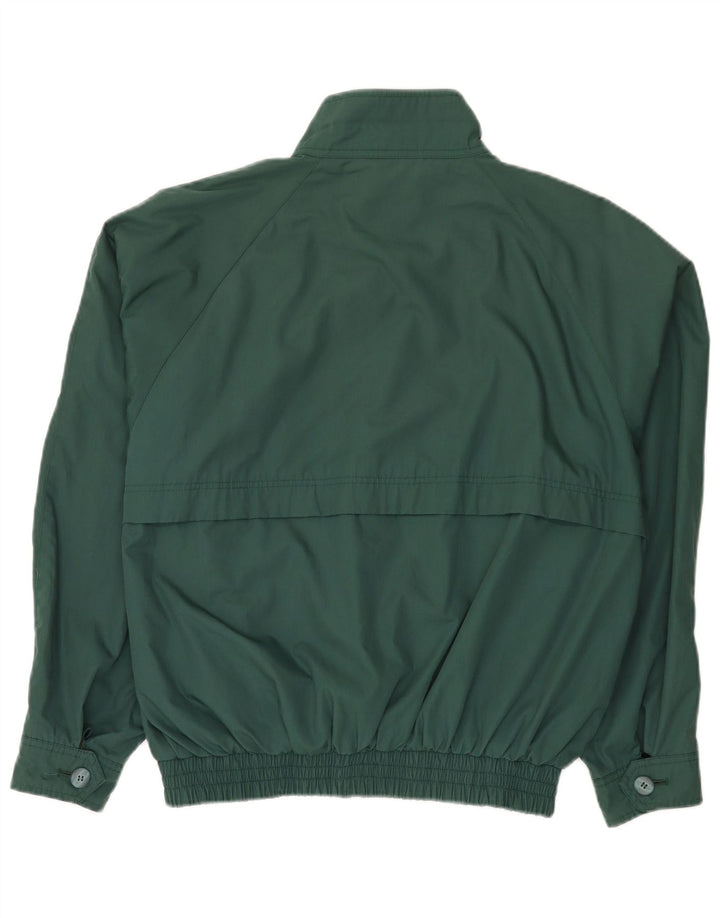 Chaqueta reversible vintage para hombre Reino Unido 38 Poliéster verde medio