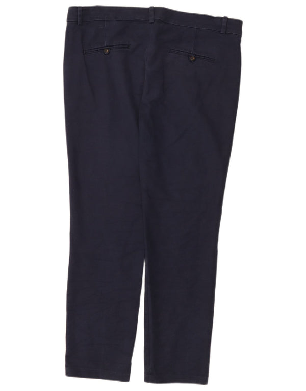 Zara Mujer Pantalón Chino Slim EU 40 Medium W30 L26 Azul Marino