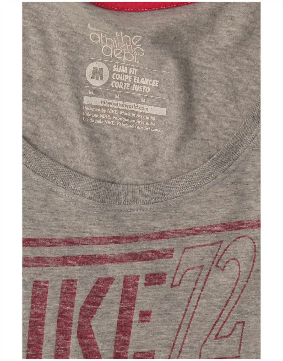NIKE Camiseta gráfica ajustada para mujer UK 40 Gris medio moteado