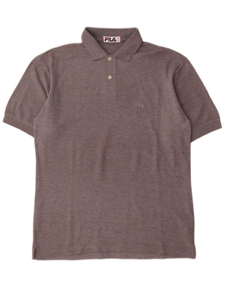 Polo Fila Hombre IT 48 Algodón Gris Medio