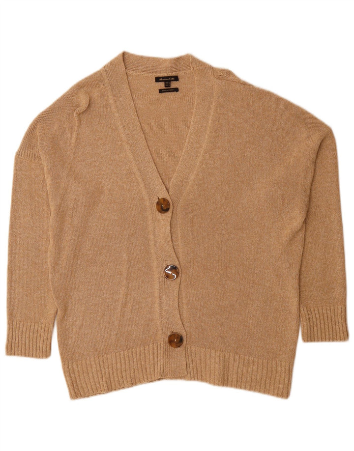 Massimo Dutti Cárdigan Mujer UK 44 Viscosa Beige Medio