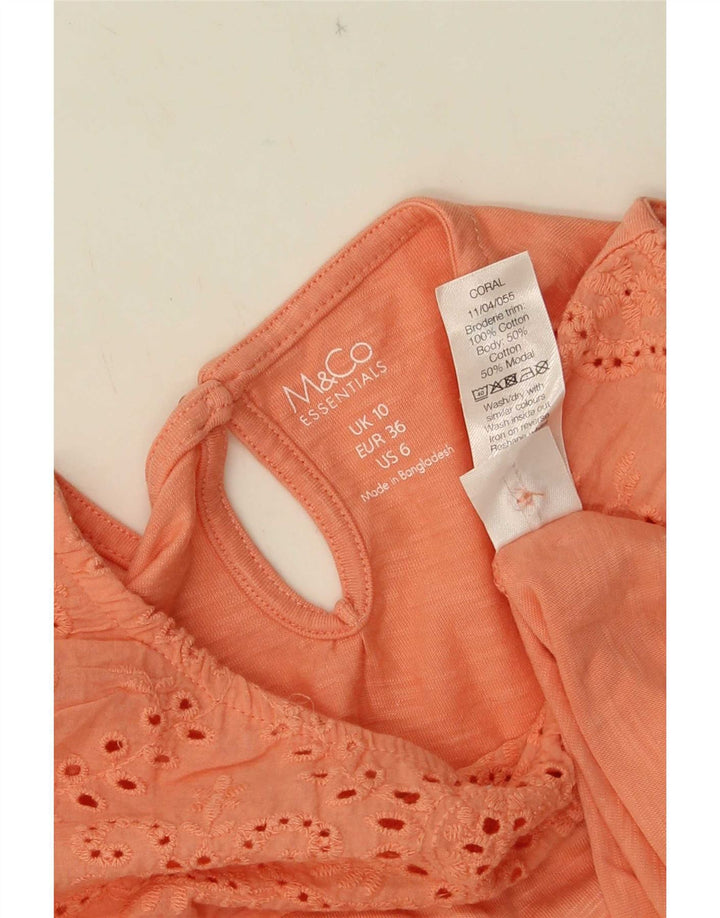 M&Co Camiseta sin mangas para mujer UK 10 Small Pink Cotton