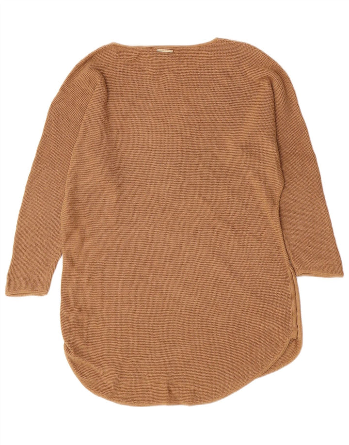Michael Kors Jersey con cuello barco para mujer, talla 40, color beige medio