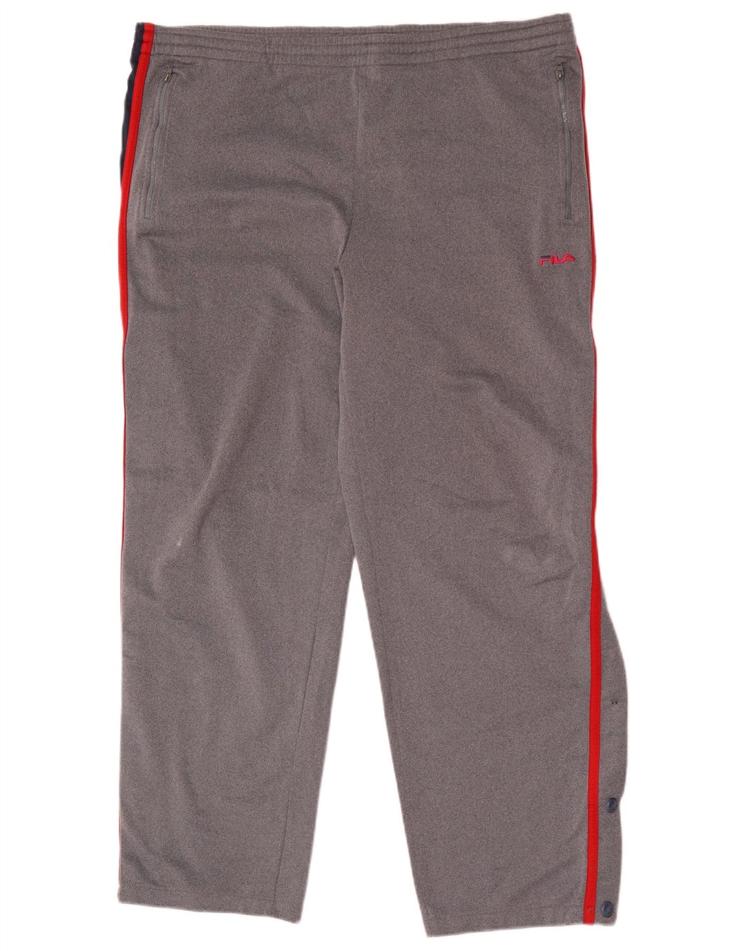 Fila Pantalón De Chándal Para Hombre Grande Gris Colorblock Poliéster