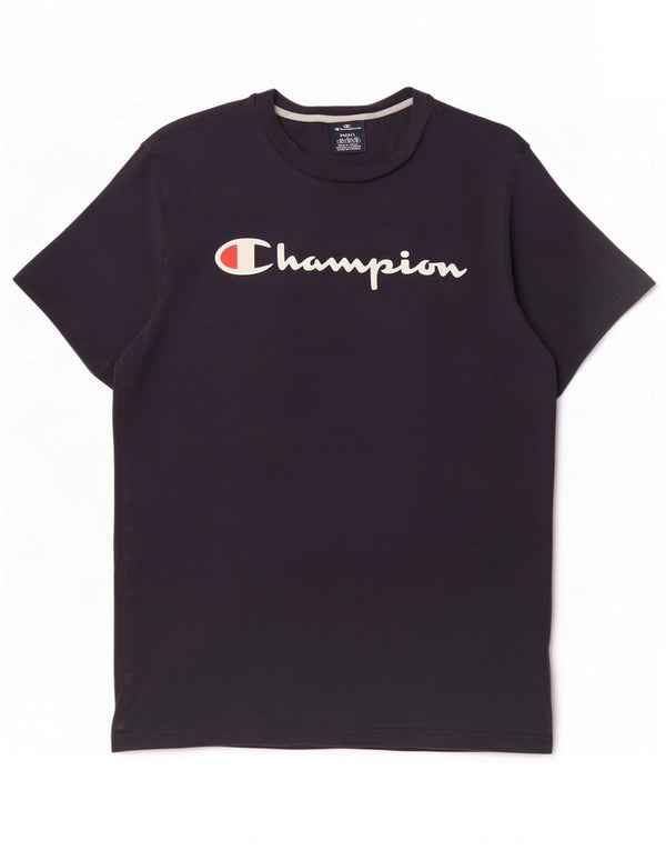 Champion Camiseta gráfica para hombre Top Small Azul marino Algodón
